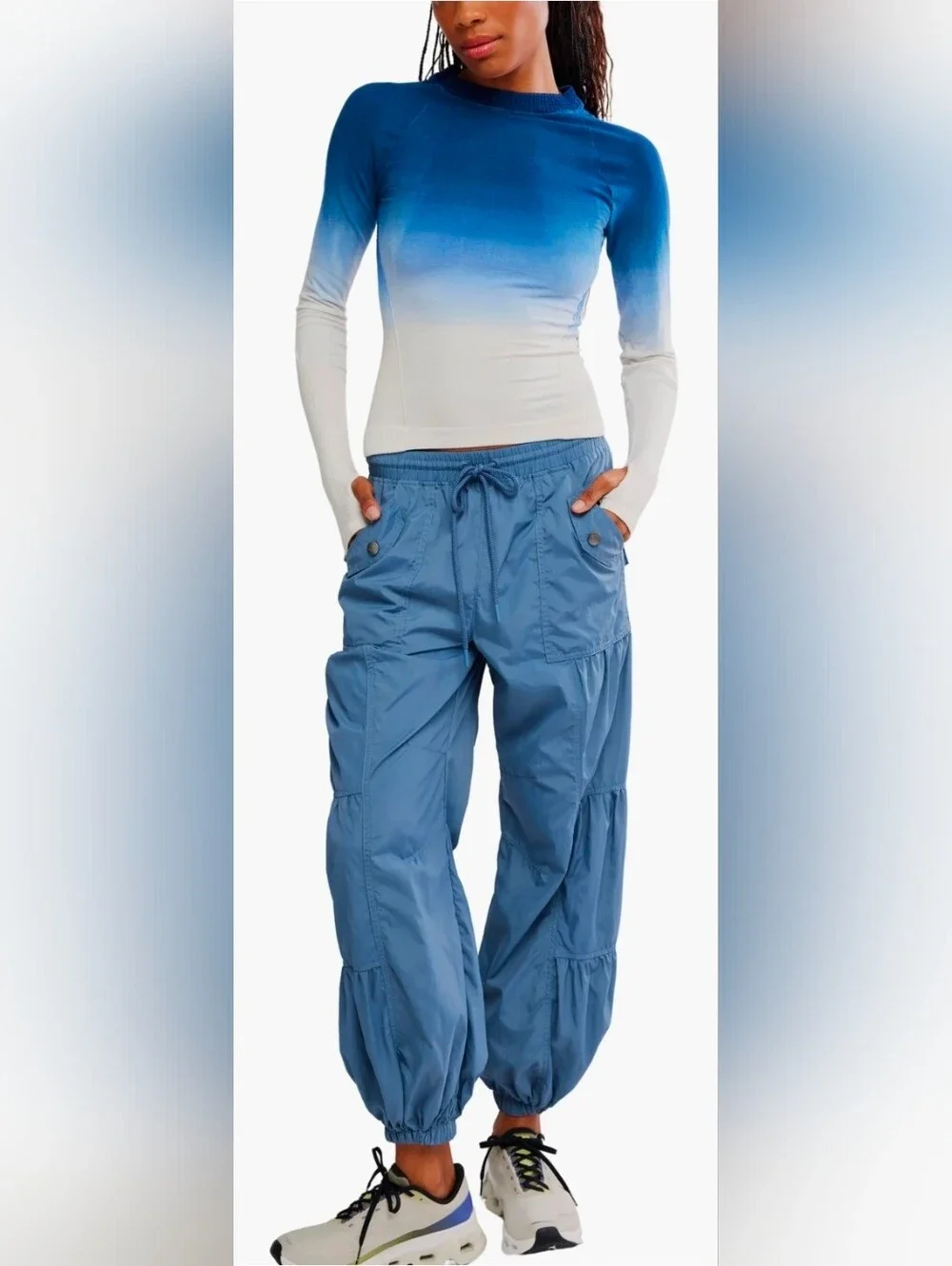 FP Movement Take Flight Ombre Base Layer In Deep Blue Combo M/L NWT - Picture 5 of 10